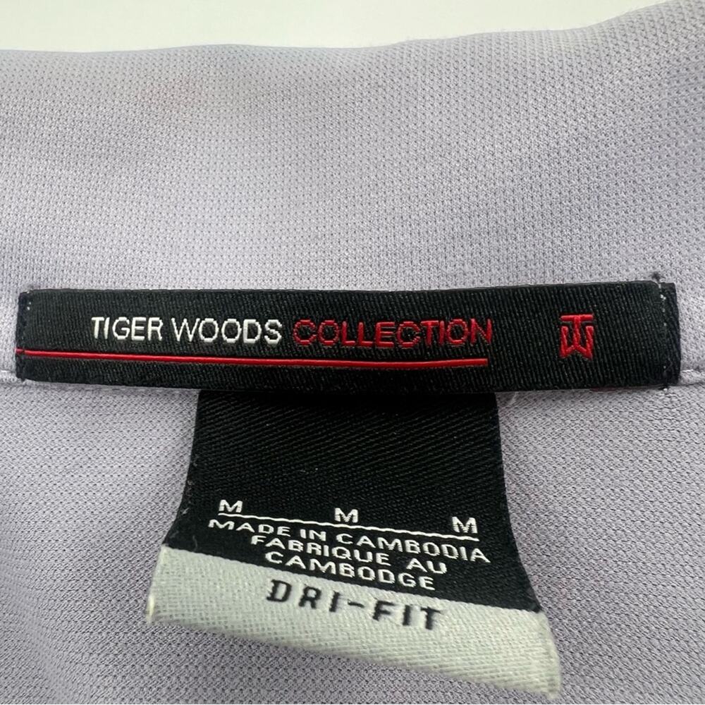 Nike Dri Fit Tiger Woods Collection Golf Gray Polo Shirt Men’s - Picture 3 of 7